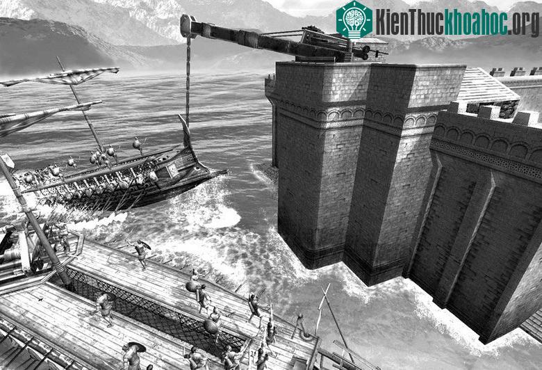 Nếu Trireme là những bá chủ đại dương thời cổ đại thì "Móng Archimedes" là khắc tinh của chúng ở bờ biển