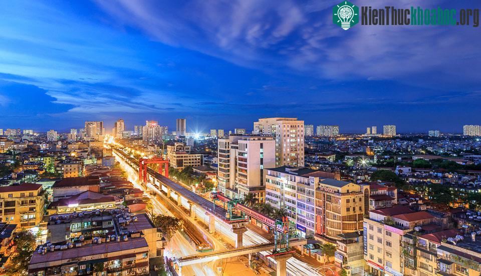 "Đường sắt đô thị Cát Linh - Hà Đông tại đường Nguyễn Trãi" của tác giả Nguyễn Đình Thành.
