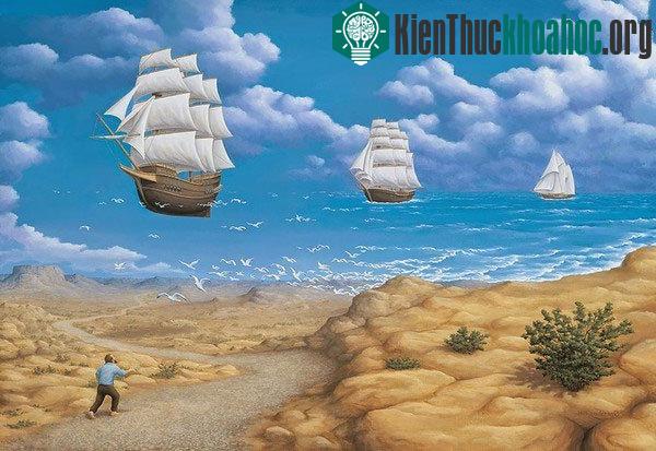 Những cánh chim hải âu "biến hình" thành cơn sóng bạc đầu.