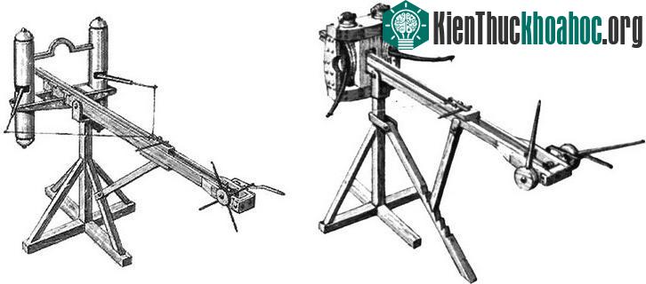 Một phiên bản cỡ nhỏ dành cho một xạ thủ trong quân đội La Mã được gọi là Scorpio (trái). Bản nâng cấp của nó là Cheiroballistra (phải), nghĩa là Ballista cầm tay, nhỏ và dễ thao tác hơn.