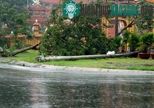 ...cột điện bị quật ngã.