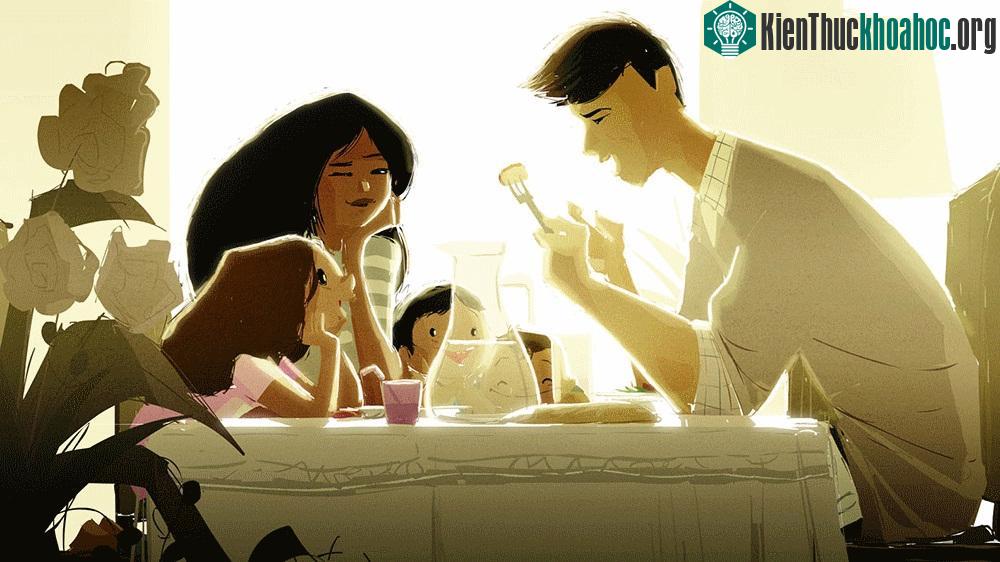 Gia đình là khi cả nhà cùng chia sẻ cho nhau những câu chuyện cuộc sống