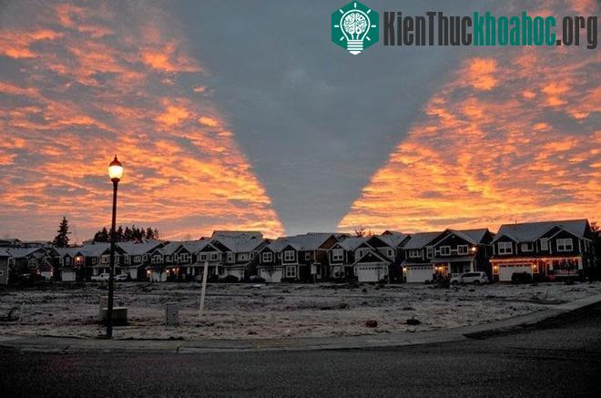 Ngoài ra cảnh tượng ấy cũng chỉ hiện ra vào buổi sáng sớm, khi núi Rainier chặn những tia nắng hướng lên phía trên của mặt trời.