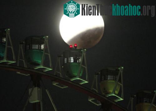 Một hình ảnh thú vị khác chụp từ vòng quay Ferris tại thành phố Tokyo, Nhật Bản
