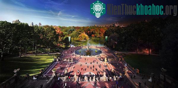 Đài phun nước Bethesda tại công viên Trung tâm, New York.