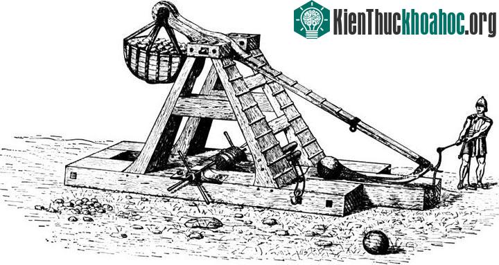 Loại máy bắn đá sử dụng lực đòn bẩy, tạo ra từ vật nặng ở đầu bên kia của cần