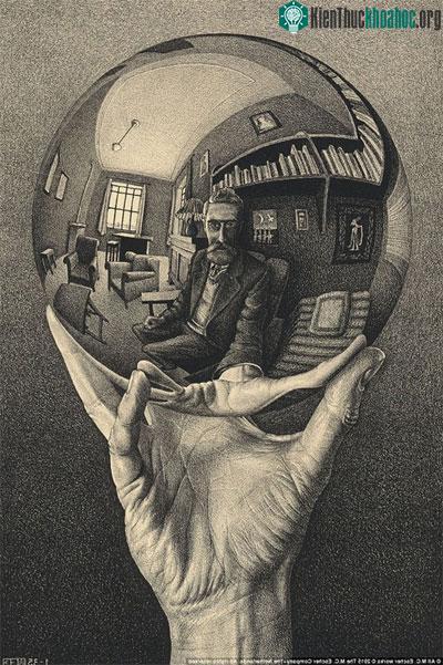 Quả cầu phản chiếu những gì? (Tác phẩm Reflective Sphere - cầu phản xạ - 1935)