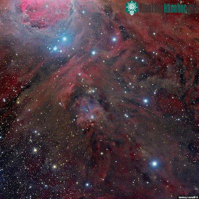 Bức ảnh vùng trung tâm NGC 1999, nằm dưới vành đai chòm sao Orion bởi nhiếp ảnh gia Marco Lorenzi - (Ảnh: Daily Mail)