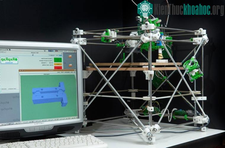 Máy in 3D. Năm 2008, chiếc máy in 3D RepRap đã được thử nghiệm để in ra phiên bản copy của chính mình.