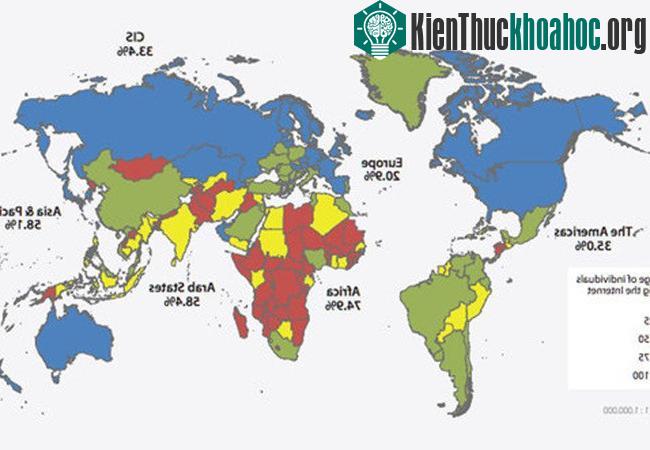 Trong năm 2016 vẫn có trên 50% dân số thế giới chưa được tiếp cận internet.