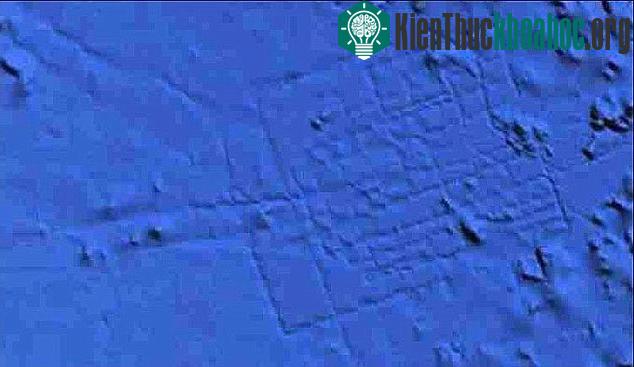 Dấu vết TP. Atlantis trên Google Earth phiên bản 2009. (Nguồn: Daily Mail)