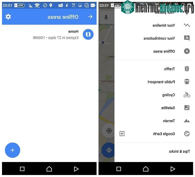 Lưu Google Maps để sử dụng ngoại tuyến