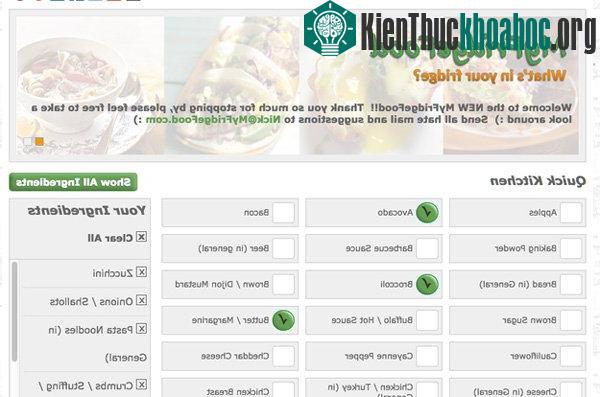 MyFridgeFood.com sẽ giúp bạn chế biến món ăn ngon lành từ mọi nguyên liệu còn sót trong tủ lạnh.