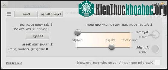 Tự động thiết lập màu sắc màn hình tối ưu