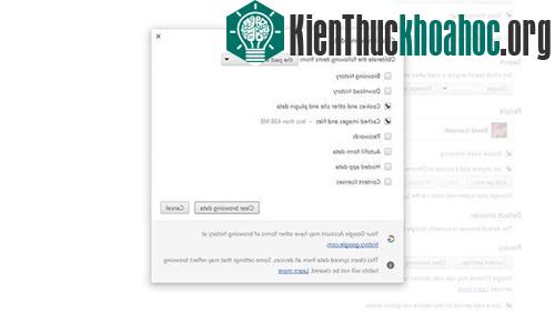 Xoá bộ nhớ tạm