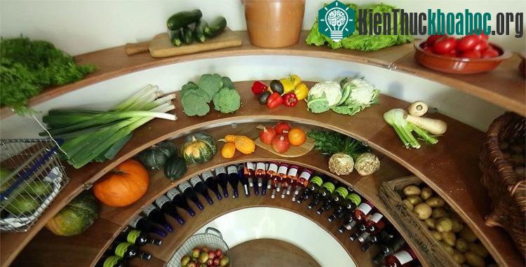 Tủ rất phù hợp để chứa rau củ quả, pho mát và rượu.