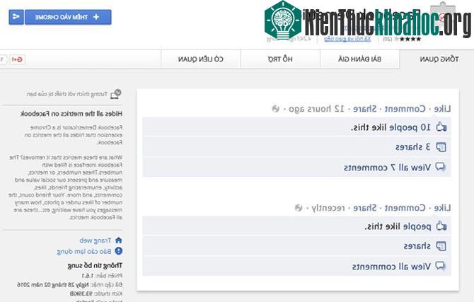 Facebook Demetricator