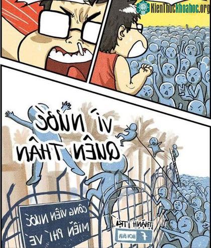 Thế này gọi là 'vì nước quên thân'.