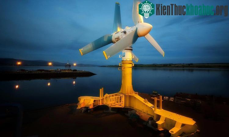 Turbine điện thủy triều sắp đi vào hoạt động. (Ảnh: Mike Brookes Roper/PA).