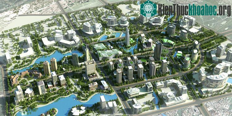 Mô hình quy hoạch Khu công nghệ cao Hòa Lạc.