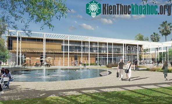 Khu nhà ở lối vào CITE để các nhóm nghiên cứu cư trú và giới thiệu dự án khoa học trước công chúng. (Ảnh: CITE).