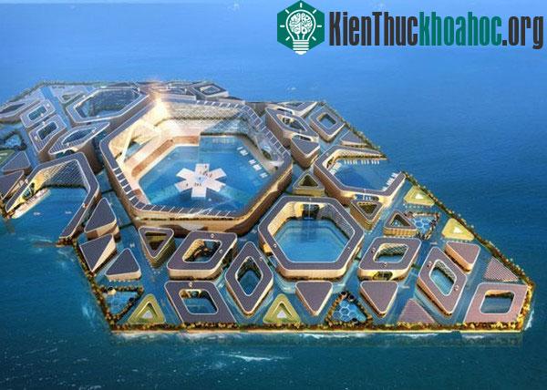 Mô phỏng hình ảnh dự án thành phố trên mặt nước ở Trung Quốc