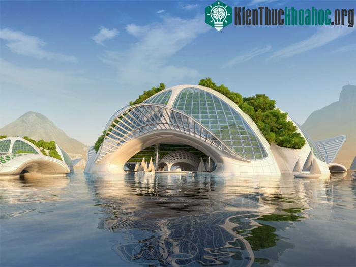 Mái vòm nổi cho nông nghiệp hữu cơ.