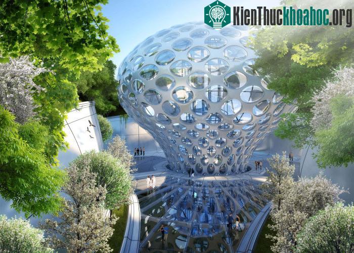 Khu vực vườn cây và hệ thống quan sát trên cao.