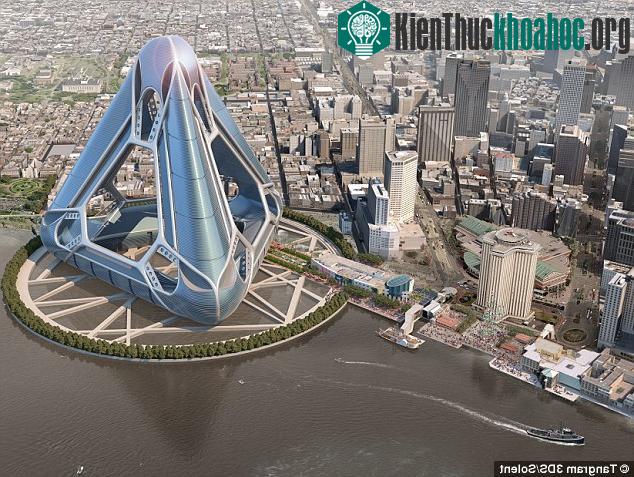 Nhà nổi hình kim tự tháp độc đáo ảnh 0