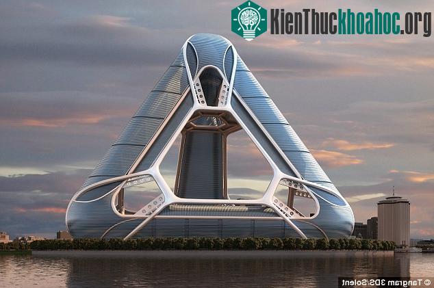 Nhà nổi hình kim tự tháp độc đáo ảnh 1