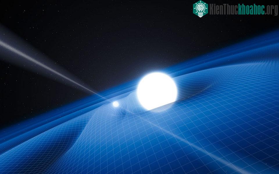 Ảnh render mô phỏng khối lượng bẻ cong không thời gian theo giả thuyết của Einstein​