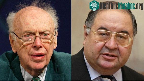 Tỉ phú Alisher Usmanov (phải) nói ông rất buồn khi nhà khoa học Mỹ James Watson (trái) bán huy chương Nobel, và ông sẽ tặng chiếc huy chương lại cho nhà khoa học này sau khi mua nó tại sàn đấu giá ...