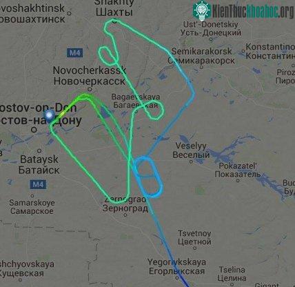 Hành trình của chuyến bay số hiệu FZ891 thuộc hãng FLyDubai. (Đồ hoạ: Flightradar24)