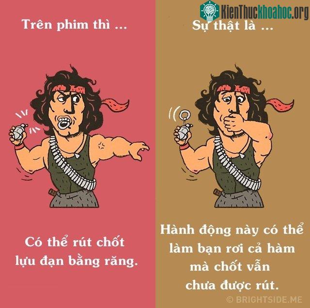 Chúng ta học được rất nhiều thông tin hữu ích từ phim ảnh. Tuy nhiên có những tình tiết phóng đại mà các nhà làm phim thực hiện để tăng kịch tính lại khiến chúng ta tin "sái cổ". Dưới đây...