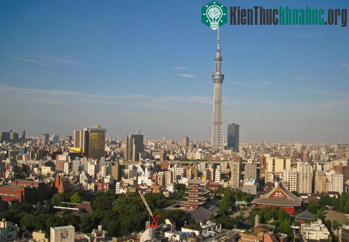 Hình minh họa tháp Sky Tree sau khi được xây xong vào năm 2012.