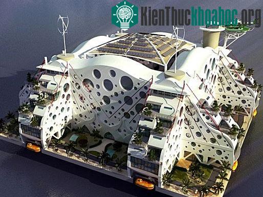 Khi các cấu trúc được ghép với nhau, chúng sẽ tạo nên thành phố nổi.