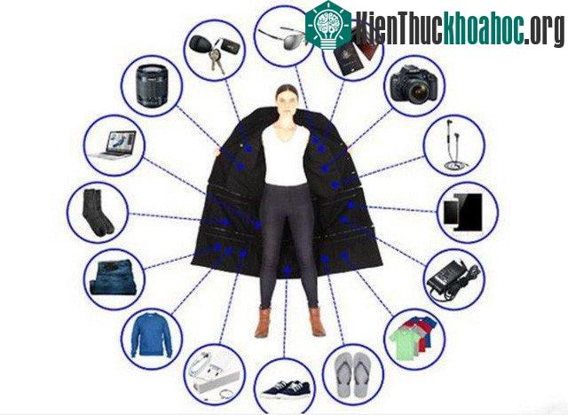Chiếc áo được thiết kế với 14 túi rộng bao gồm hai túi có thể tháo rời. (Nguồn: Kickstarter).