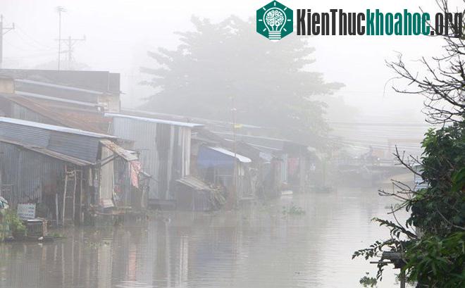 Sương mù tại thành phố Vị Thanh, Hà Giang. (Ảnh: Duy Khương/TTXVN).