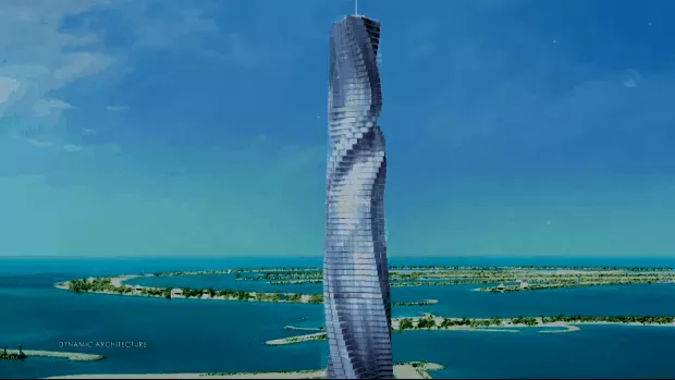 Tòa nhà có tên gọi Dynamic Tower.