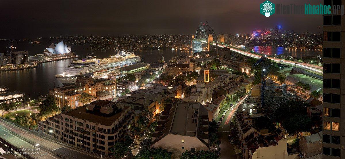 Sydney, Úc về đêm.