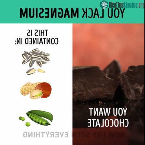 Thèm chocolate chứng tỏ cơ thể thiếu magie, cần bổ sung bằng cách ăn thêm hạt hướng dương, đậu hà lan, hạt dẻ...