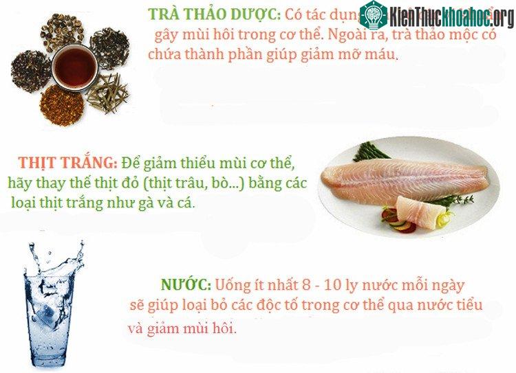 Trà thảo dược có tác dụng loại bỏ các vi khuẩn gây mùi hôi khỏi cơ thể.