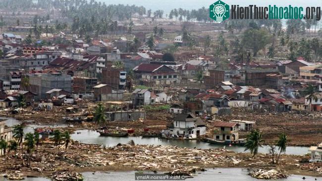 Sự tàn phá khủng khiếp của siêu sóng thần năm 2004. (Ảnh: Mark Pearson/Alamy).