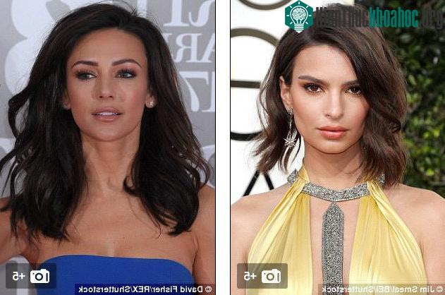 Ngôi sao Emily Ratajkowski (trái) và Michelle Keegan (phải) sở hữu đôi môi được cho là hoàn hảo.