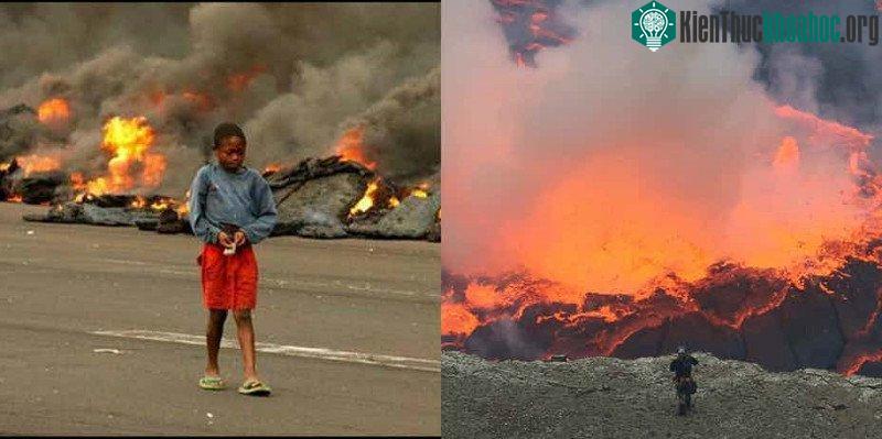 Núi lửa Nyiragongo ở Goma, Cộng hòa dân chủ Congo được đánh giá là khủng khiếp.