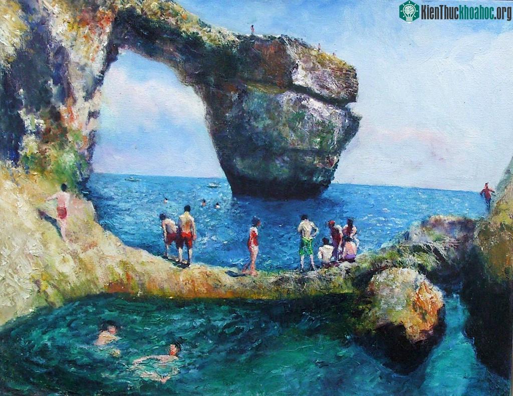 Vẻ đẹp của Azure Window được đưa vào nhiều tác phẩm nghệ thuật, hội họa, điện ảnh,