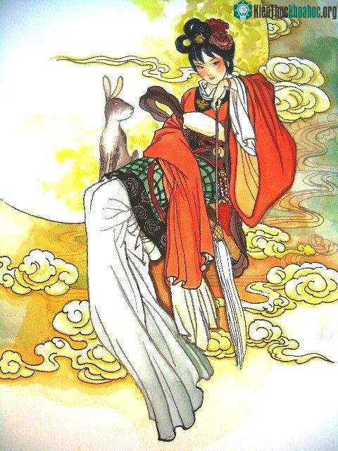 Hằng Nga và Thỏ ngọc.