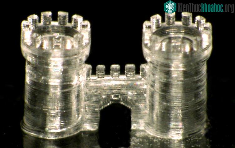 Một sản phẩm thủy tinh được in 3D thành công.