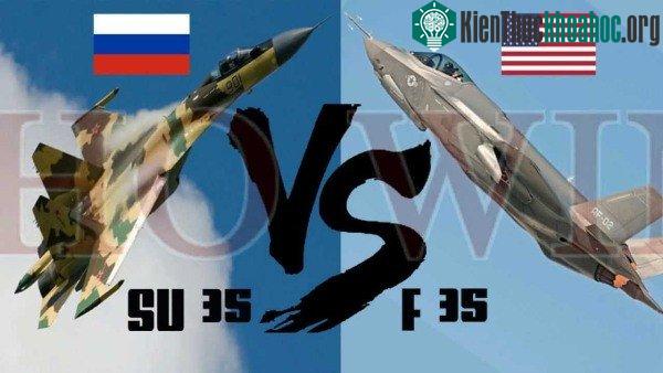 Máy bay tiêm kích Su-35 của Nga, Chiến đấu cơ F-35 của Mỹ.