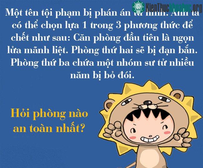 Những câu đố không quá khó nhưng đòi hỏi bạn có sự suy luận, logic cao. Hãy thử sức xem! Xem thêm tại đây
